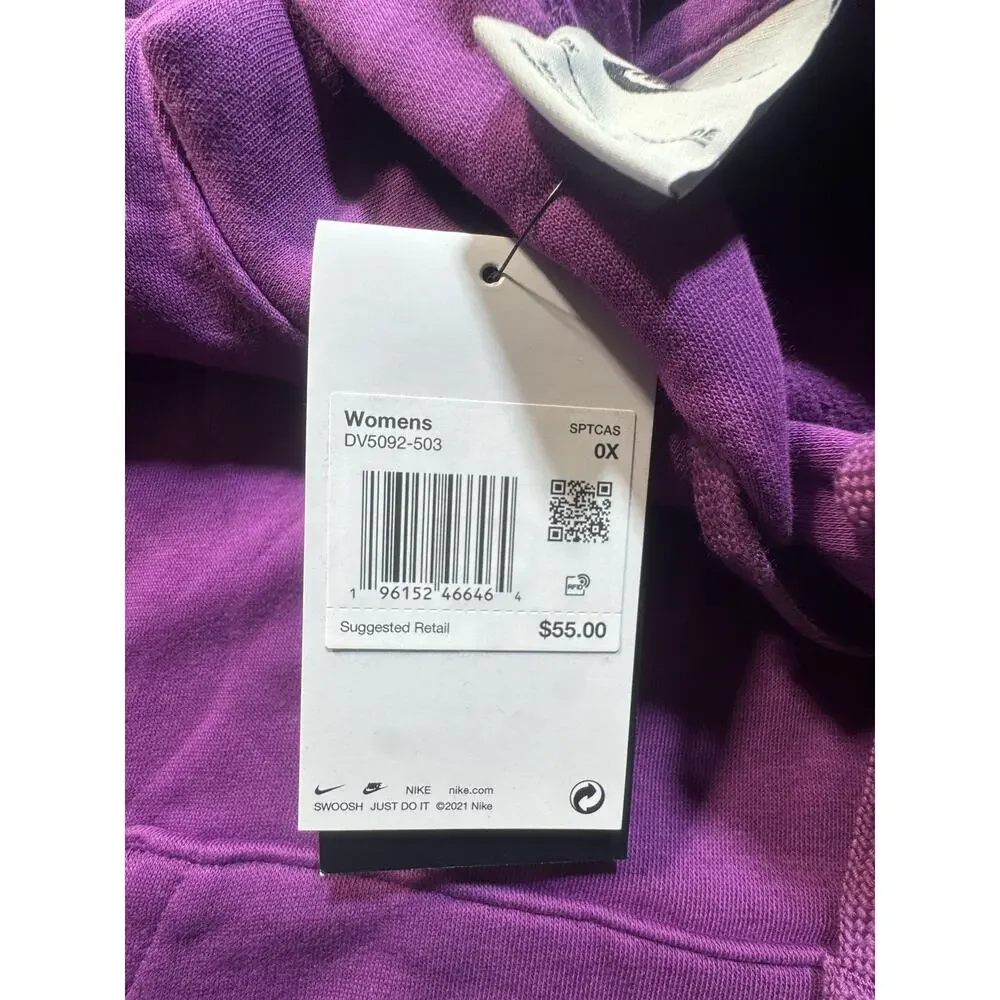 NIKE THERMA-FIT Women Purple Hoodie Sz 0X Brand New‎